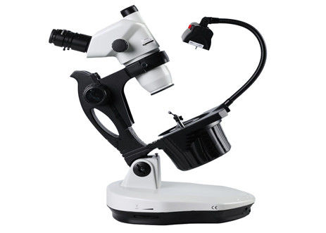 7W 0.6X 100mm Trinocular Stereo Zoom Microscope สำหรับการตั้งค่าเครื่องประดับ