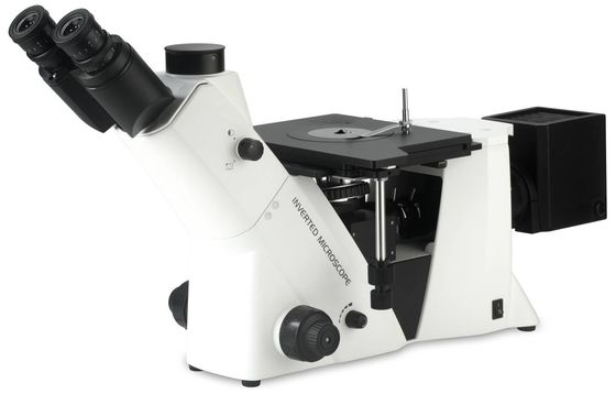 50X 1000X Inverted Metallurgical Microscope การสังเกตโพลาไรซ์สนามมืด