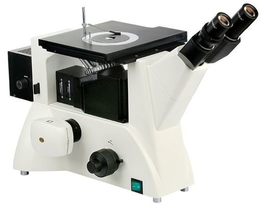 100X 20X กล้องสองตา Inverted Metallographic Microscope Bright Dark Field Observation