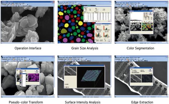 8X-300,000X การสแกนอิเล็กตรอนกล้องจุลทรรศน์ 3-6nm ความละเอียด EBSD EBSD