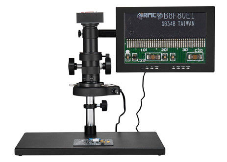 อุตสาหกรรม 16MP ไมโครสโคปแบบดิจิตอลวิดีโอออปติคัล PCB ที่รองรับ HDMI พร้อมจอ LCD ขนาด 10 นิ้ว