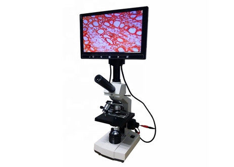 WF10X 2000X Lab กล้องจุลทรรศน์ชีวภาพกล้องจุลทรรศน์ดิจิตอล LCD การวิเคราะห์เซลล์เม็ดเลือด