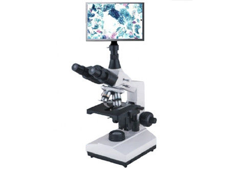 กล้องส่องทางไกล 10X 100X Student Biological Microscope Compound LED สีขาว