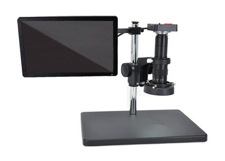 กล้องออปติคัลไมโครสโคปแบบดิจิตอลวัด PCB การประสาน 10X-180X C-Mount Lens