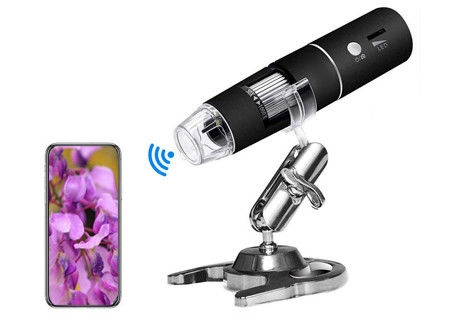 LED USB Wifi กล้องจุลทรรศน์ดิจิตอลออปติคอล 1080P HD 2MP 1000X Monocular