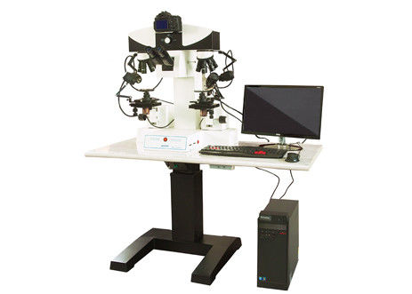 Trinocular WF20X กล้องจุลทรรศน์ดิจิตอลแบบพกพา LCD 2X Trinocular Motorized Microscope Stage