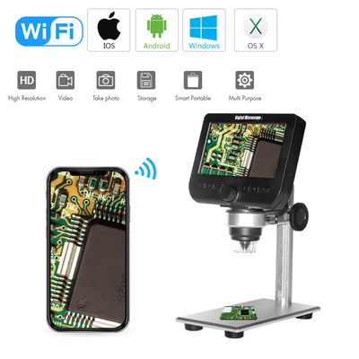 Sucker Bracket 1080P 1000X มือถือแบบพกพา Wifi ไมโครสโคปแบบดิจิตอลสำหรับ Ipad IPhone Android Computer