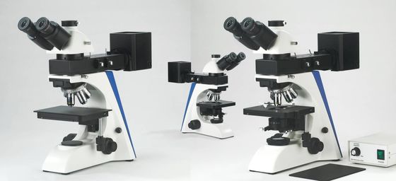 50X 1000X กล้องส่องทางไกลออปติคอลกล้องจุลทรรศน์โลหการ Tinocular Bright Dark Field