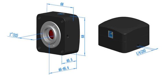 101.2 FPS Cmos USB Microscope Camera 640x480 ความละเอียดของฮาร์ดแวร์ ช่วง 3M Pixel